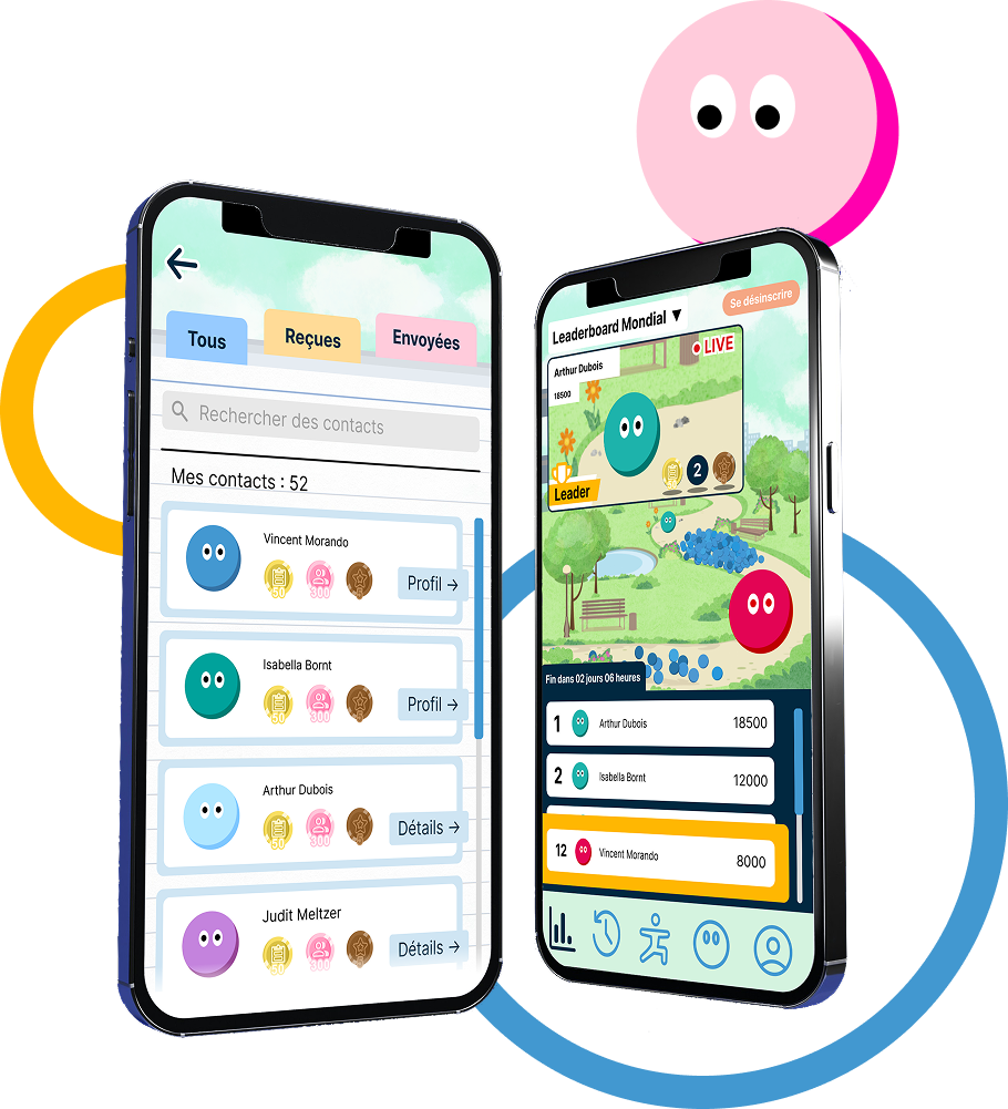 Captures d'écran liées à la communauté d'utilisateurs de l'application mobile MATVISIO Omnes.